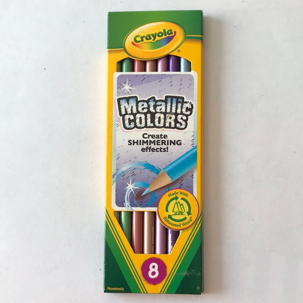 Crayola Metallic Colors Set - 8 Shimmering Pencils